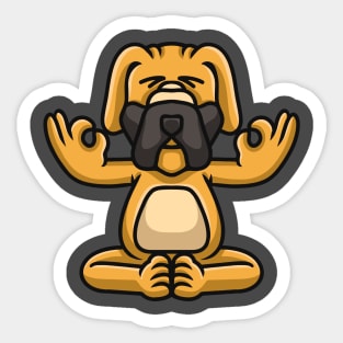 meditation dog Sticker